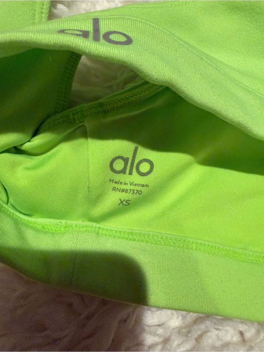 ALO Yoga Neon Lime Sports Bralette